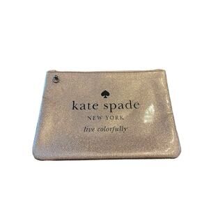Kate Spade New York Holiday Drive Gia Glitter Pouch Sparkle Rose Gold